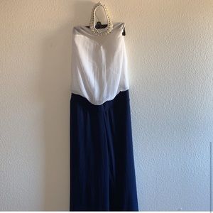 Blue and white jumper